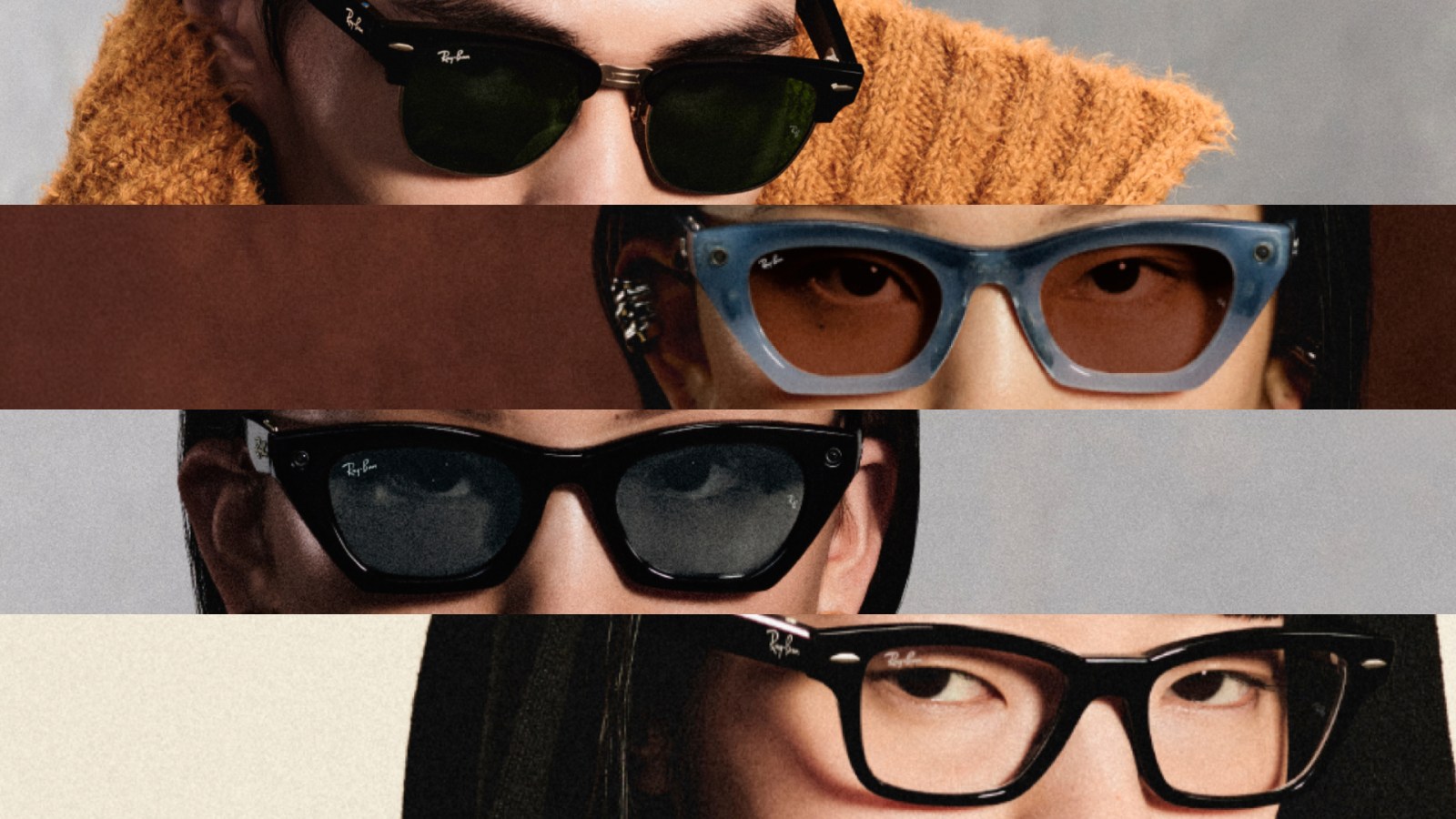 Meta 为 Ray-Ban Meta Audio 发布提供的新闻配图,画面为该公司的 Ray-Ban Meta AI 眼镜。