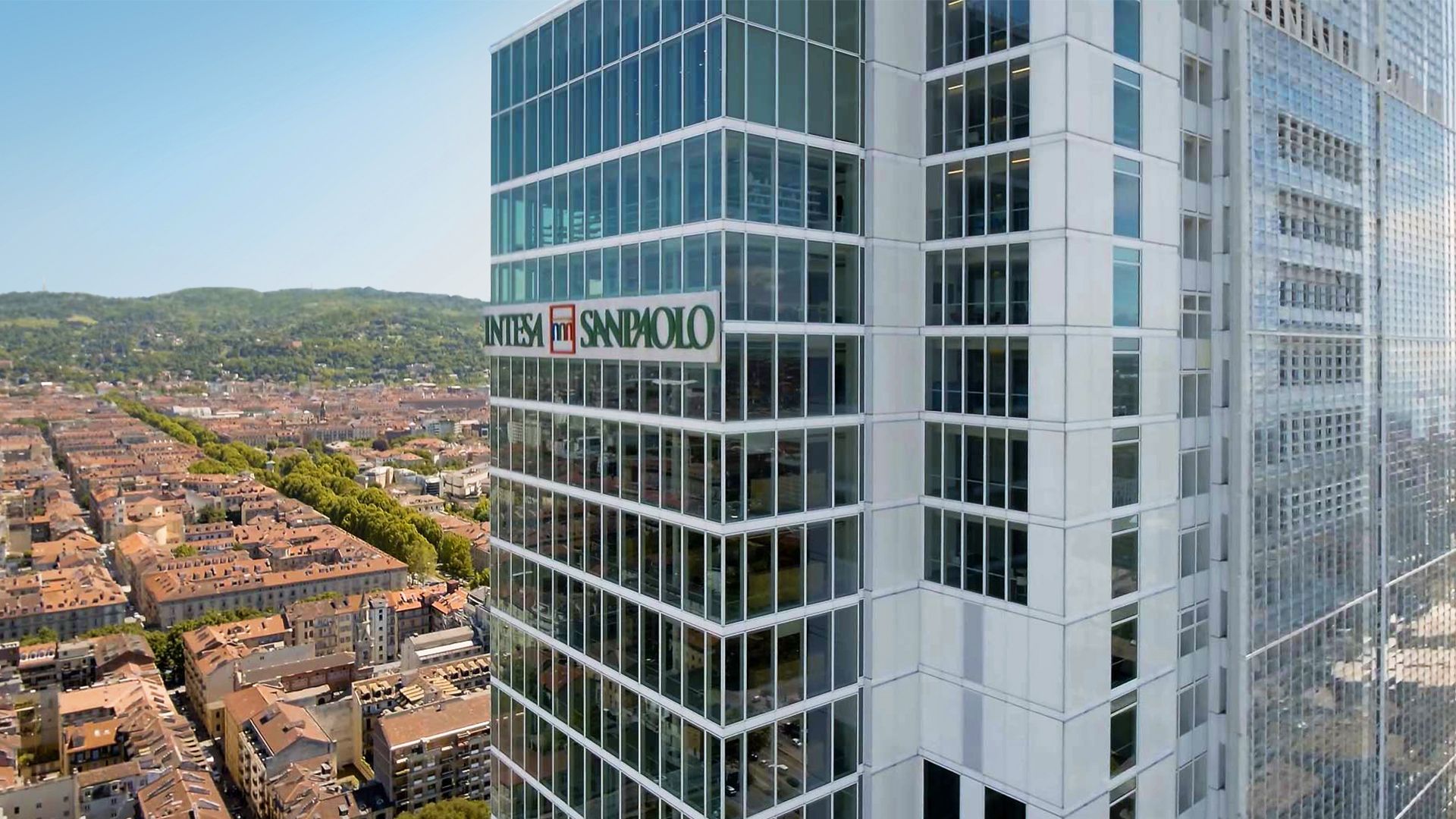 Intesa Sanpaolo の公式グループブランド画像。同行が自社のプレスキットで公開しているもの。