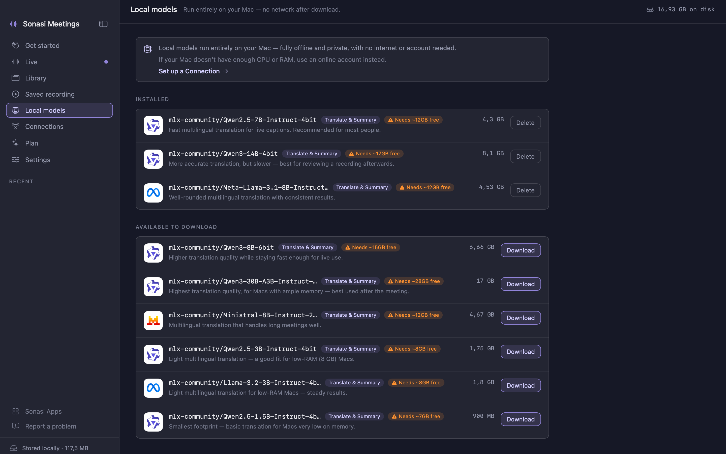 Sonasi Meetings on Mac, screenshot 9