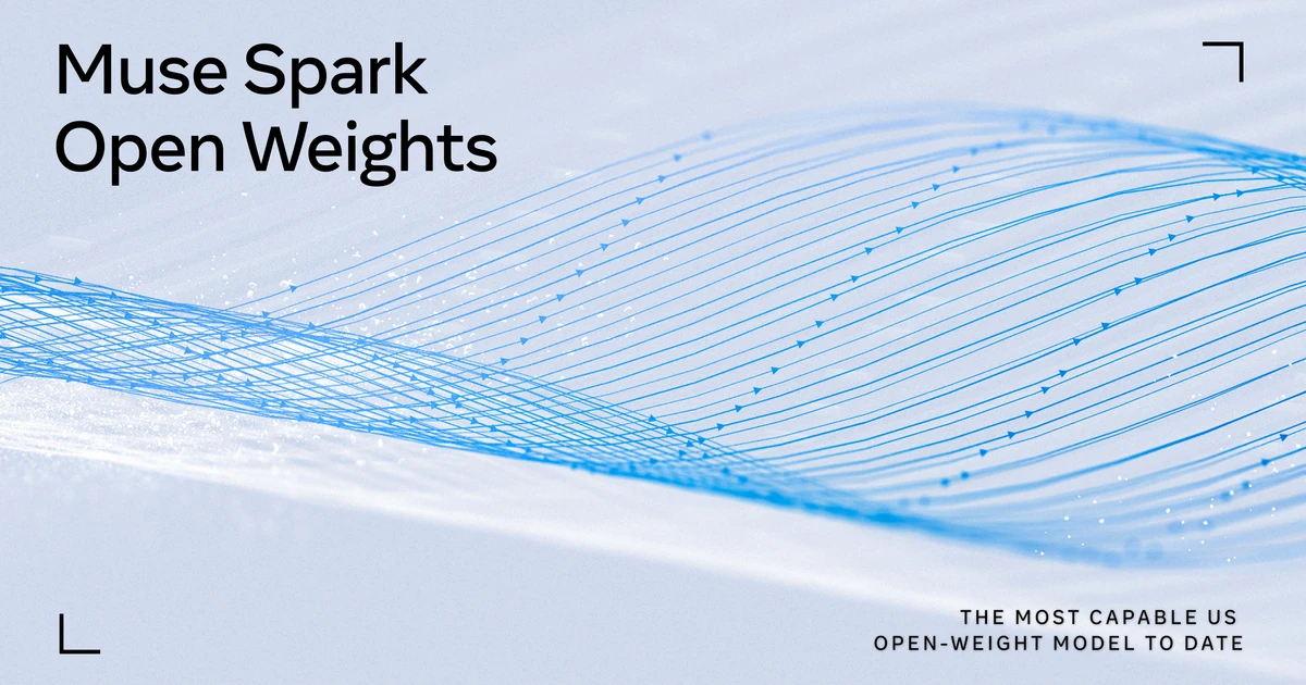 Meta AI Research의 모델 공개 글과 함께 게시된 Muse Spark Open 공식 발표용 그래픽.