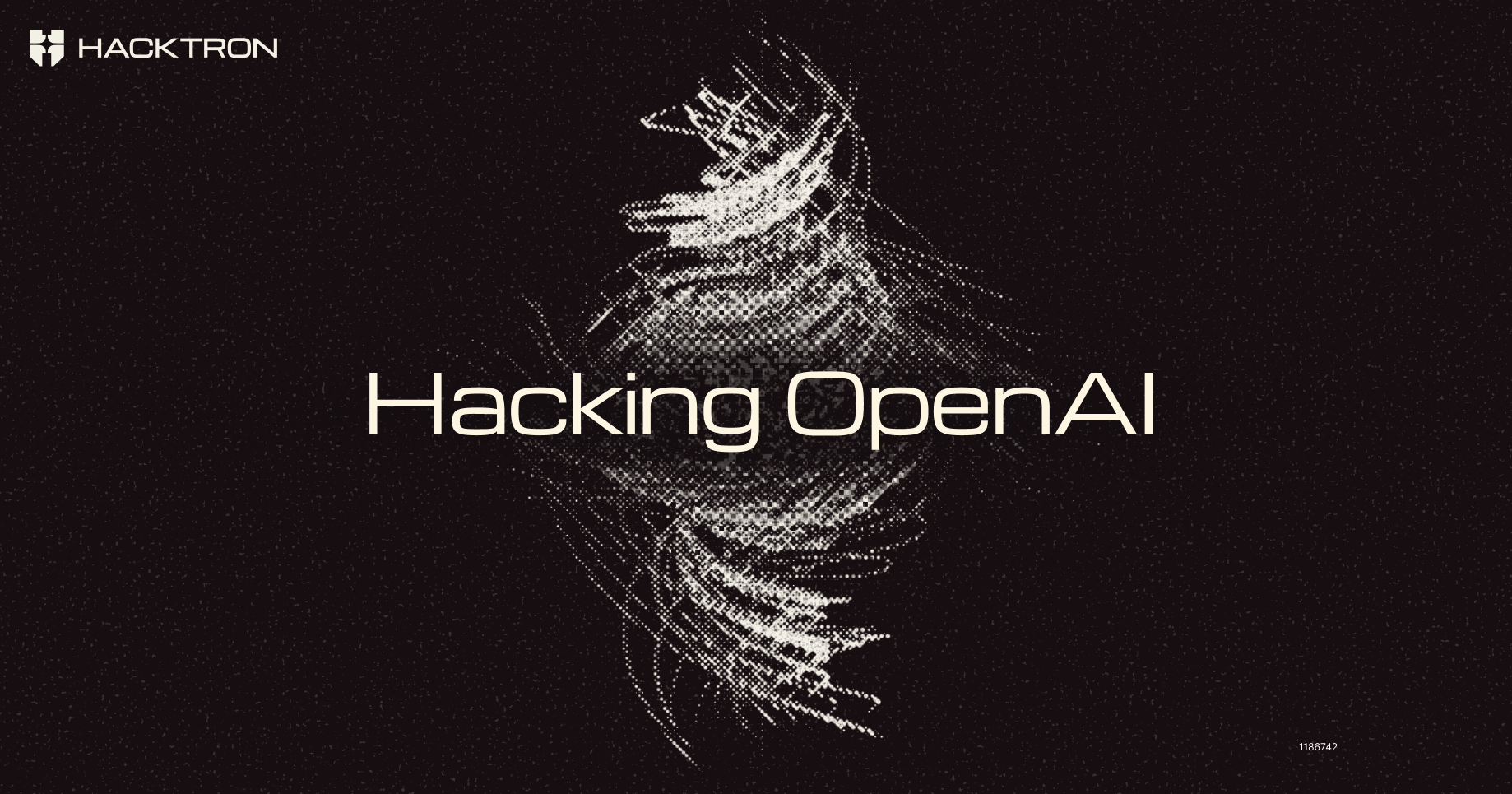 Hacktronの調査記事「Hacking OpenAI」のタイトルカード。