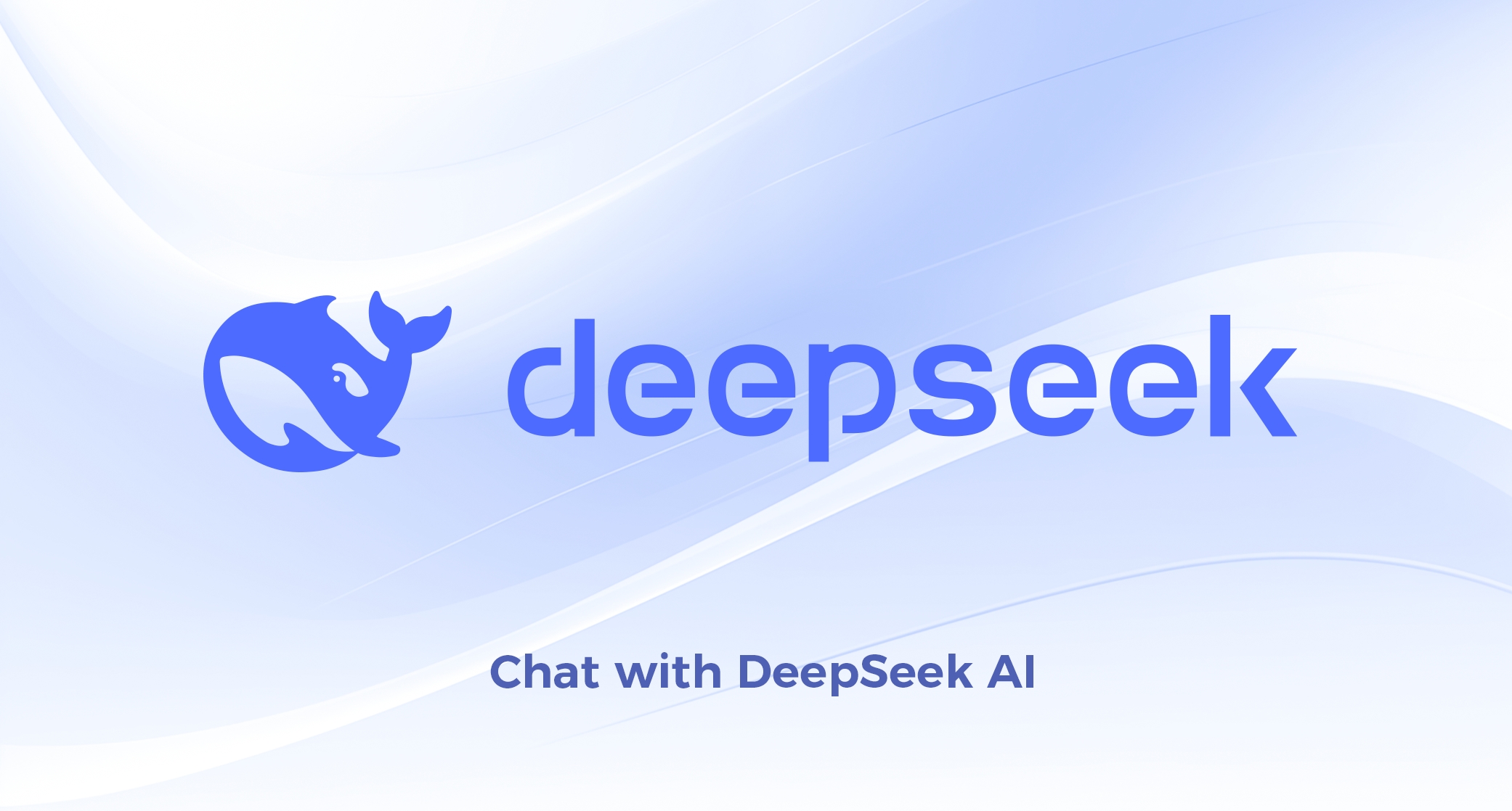 DeepSeek이 자사 챗 서비스용으로 공개한 공식 소셜 공유 이미지로, 회사 로고와 이름이 들어가 있다.
