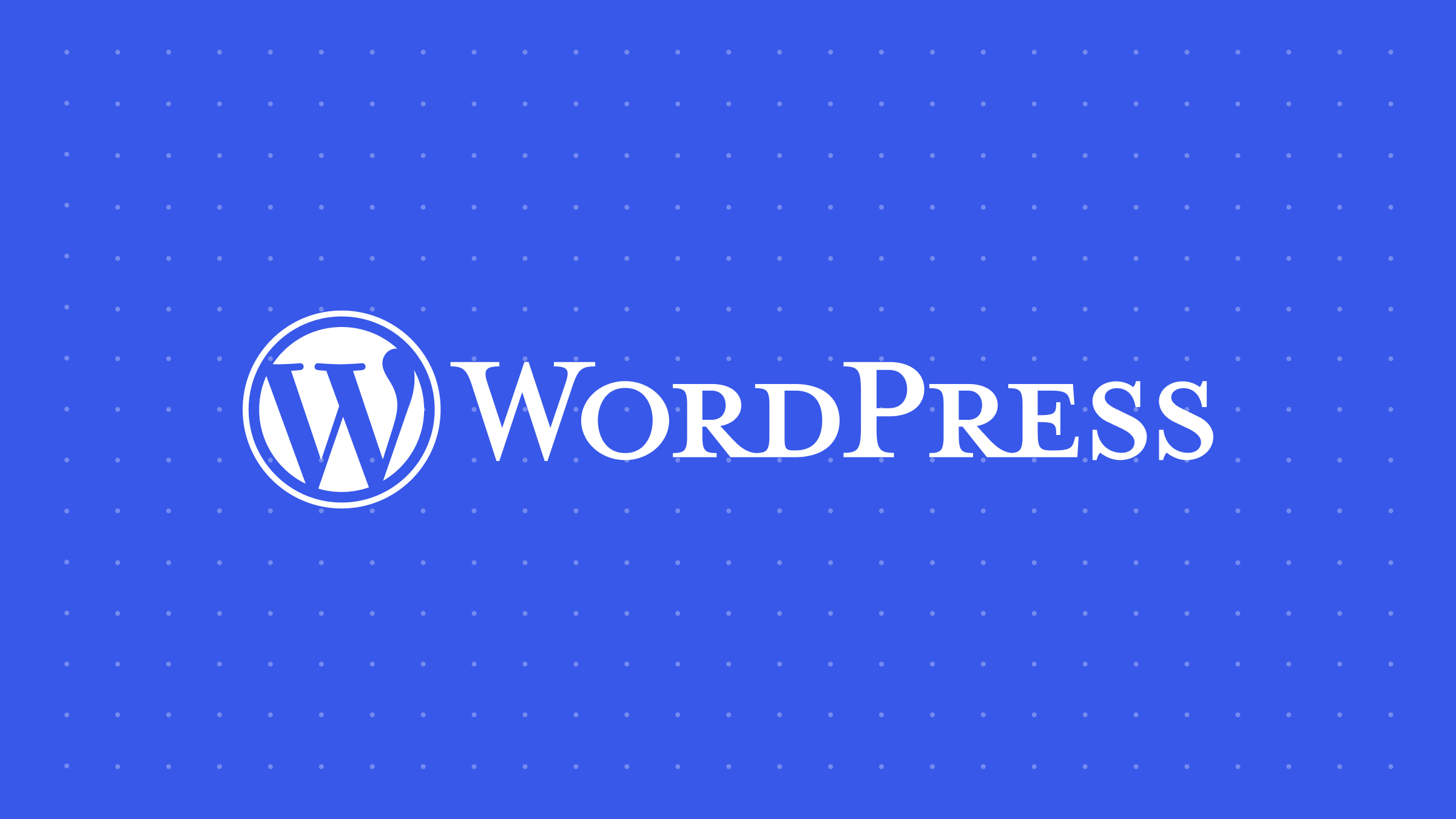 The WordPress project's official banner image: the circular WordPress "W" logo next to the WordPress wordmark.